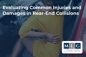 Evaluating common injuries and damages in raer end collisions